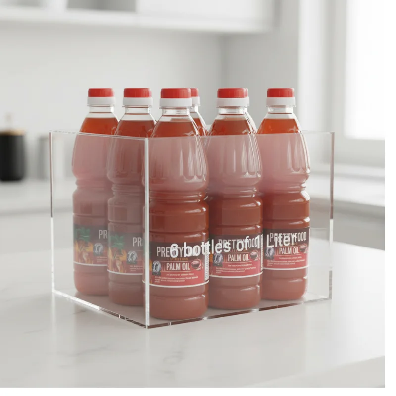 prettyfood premium natural red palm oil 25 - 49 boxes (6 bottles per box) of 1 litre cooking oil for rich authentic flavor